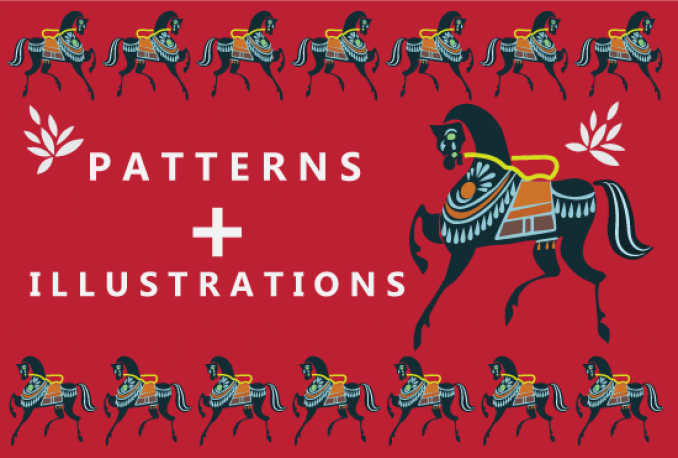 design multiple trendy patterns for textile, fabric